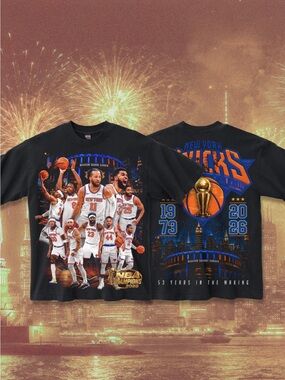 Black NBA Champions NEW YORK KNICKS  T-Shirt